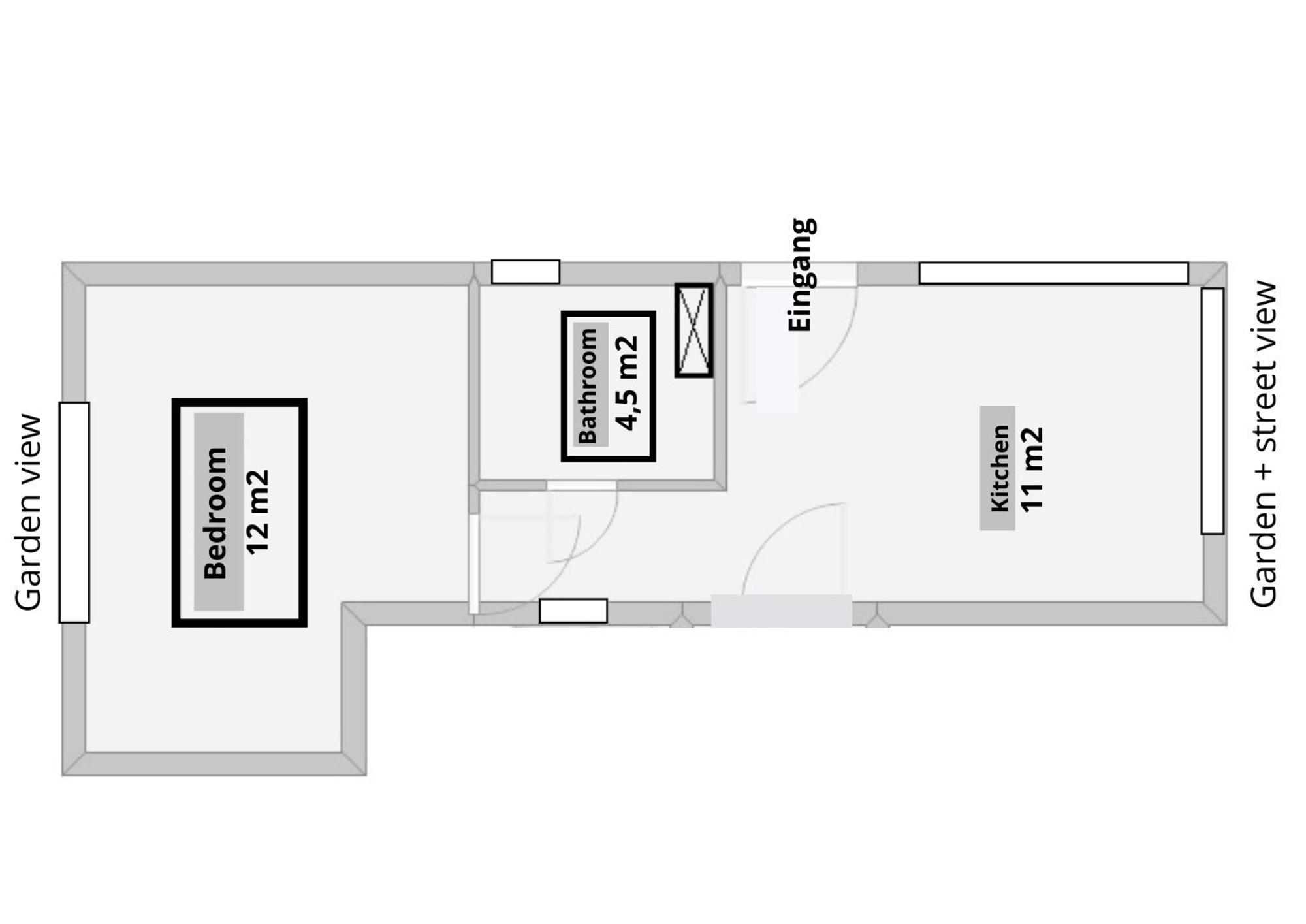 Mini-Apartment ruhig und verkehrsgünstig in Berlín Exterior foto